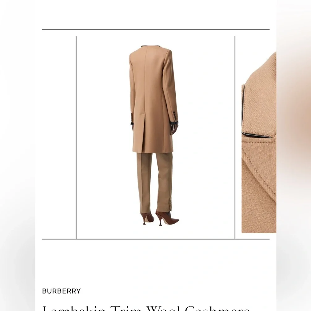 Burberry Camel Wool Cashmere Trench Coat USA 4 - Picture 4 of 16